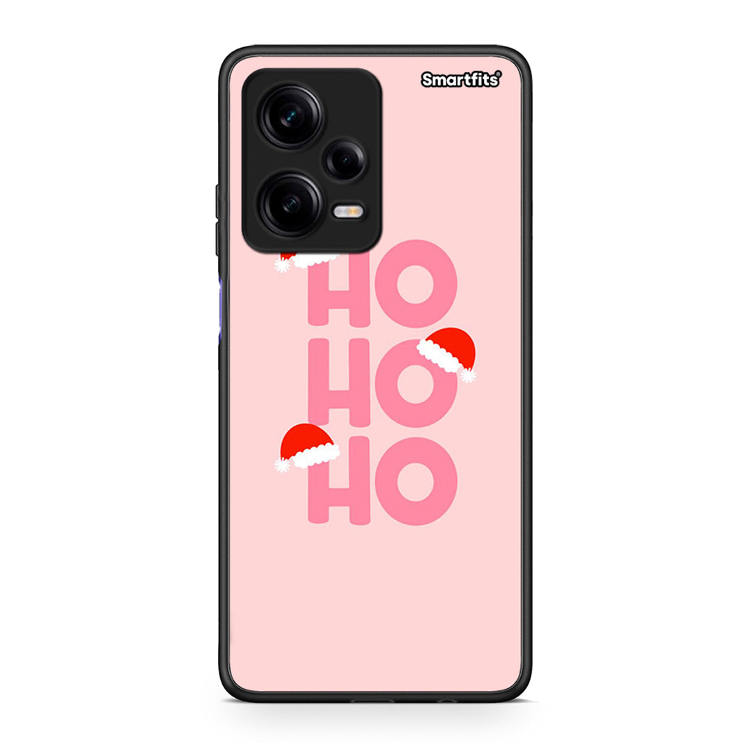 Θήκη Xiaomi Redmi Note 12 Pro 5G Xmas Ho Ho Ho από τη Smartfits με σχέδιο στο πίσω μέρος και μαύρο περίβλημα | Xiaomi Redmi Note 12 Pro 5G Xmas Ho Ho Ho Case with Colorful Back and Black Bezels