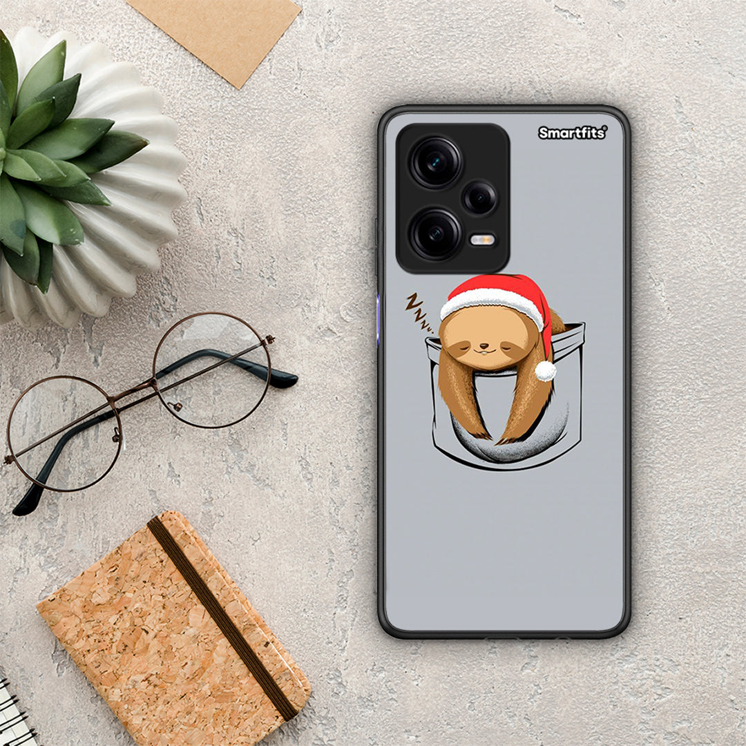 Θήκη Xiaomi Redmi Note 12 Pro 5G Xmas Zzzz από τη Smartfits με σχέδιο στο πίσω μέρος και μαύρο περίβλημα | Xiaomi Redmi Note 12 Pro 5G Xmas Zzzz Case with Colorful Back and Black Bezels