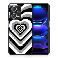 Thumbnail for Θήκη Xiaomi Redmi Note 12 Pro+ / 12 Pro Discovery Black Hearts από τη Smartfits με σχέδιο στο πίσω μέρος και μαύρο περίβλημα | Xiaomi Redmi Note 12 Pro+ / 12 Pro Discovery Black Hearts case with colorful back and black bezels