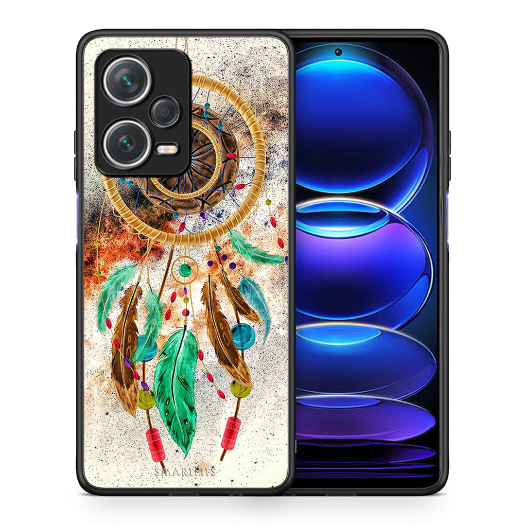 Θήκη Xiaomi Redmi Note 12 Pro+ / 12 Pro Discovery DreamCatcher Boho από τη Smartfits με σχέδιο στο πίσω μέρος και μαύρο περίβλημα | Xiaomi Redmi Note 12 Pro+ / 12 Pro Discovery DreamCatcher Boho case with colorful back and black bezels