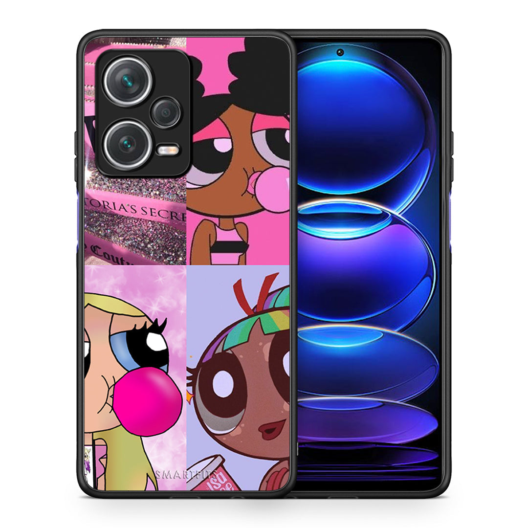 Θήκη Αγίου Βαλεντίνου Xiaomi Redmi Note 12 Pro+ / 12 Pro Discovery Bubble Girls από τη Smartfits με σχέδιο στο πίσω μέρος και μαύρο περίβλημα | Xiaomi Redmi Note 12 Pro+ / 12 Pro Discovery Bubble Girls case with colorful back and black bezels