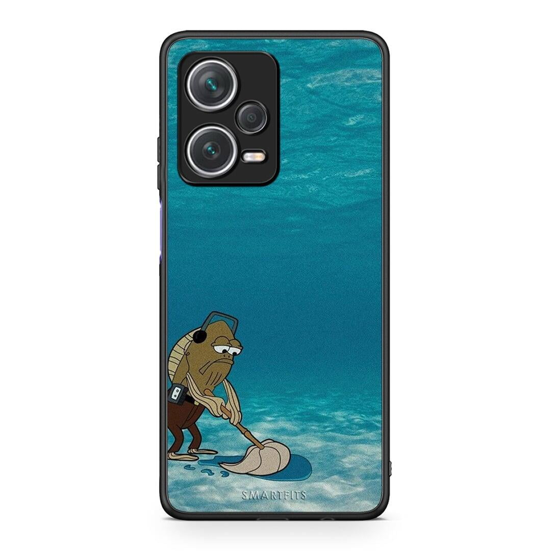 Xiaomi Redmi Note 12 Pro+ / 12 Pro Discovery Clean The Ocean Θήκη από τη Smartfits με σχέδιο στο πίσω μέρος και μαύρο περίβλημα | Smartphone case with colorful back and black bezels by Smartfits