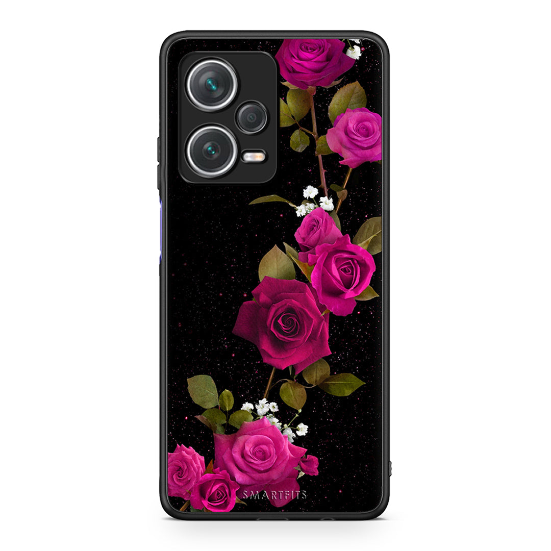 4 - Xiaomi Redmi Note 12 Pro+ / 12 Pro Discovery Red Roses Flower case, cover, bumper