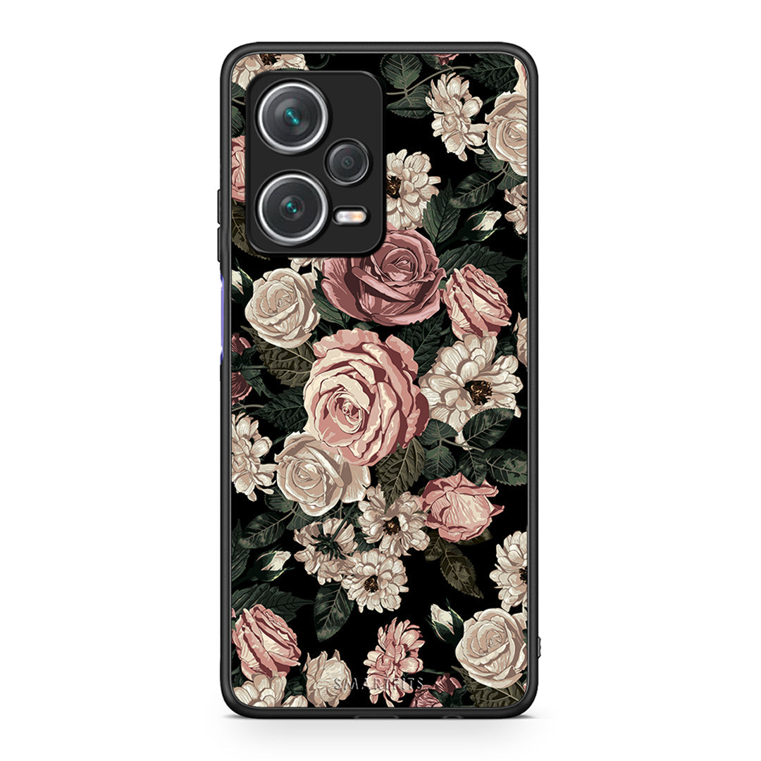 4 - Xiaomi Redmi Note 12 Pro+ / 12 Pro Discovery Wild Roses Flower case, cover, bumper