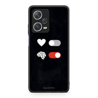 Thumbnail for Xiaomi Redmi Note 12 Pro+ / 12 Pro Discovery Heart Vs Brain Θήκη Αγίου Βαλεντίνου από τη Smartfits με σχέδιο στο πίσω μέρος και μαύρο περίβλημα | Smartphone case with colorful back and black bezels by Smartfits