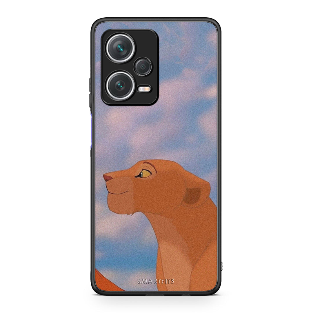 Xiaomi Redmi Note 12 Pro+ / 12 Pro Discovery Lion Love 2 Θήκη Αγίου Βαλεντίνου από τη Smartfits με σχέδιο στο πίσω μέρος και μαύρο περίβλημα | Smartphone case with colorful back and black bezels by Smartfits