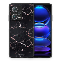 Thumbnail for Θήκη Xiaomi Redmi Note 12 Pro+ / 12 Pro Discovery Black Rosegold Marble από τη Smartfits με σχέδιο στο πίσω μέρος και μαύρο περίβλημα | Xiaomi Redmi Note 12 Pro+ / 12 Pro Discovery Black Rosegold Marble case with colorful back and black bezels