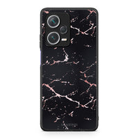 Thumbnail for 4 - Xiaomi Redmi Note 12 Pro+ / 12 Pro Discovery Black Rosegold Marble case, cover, bumper