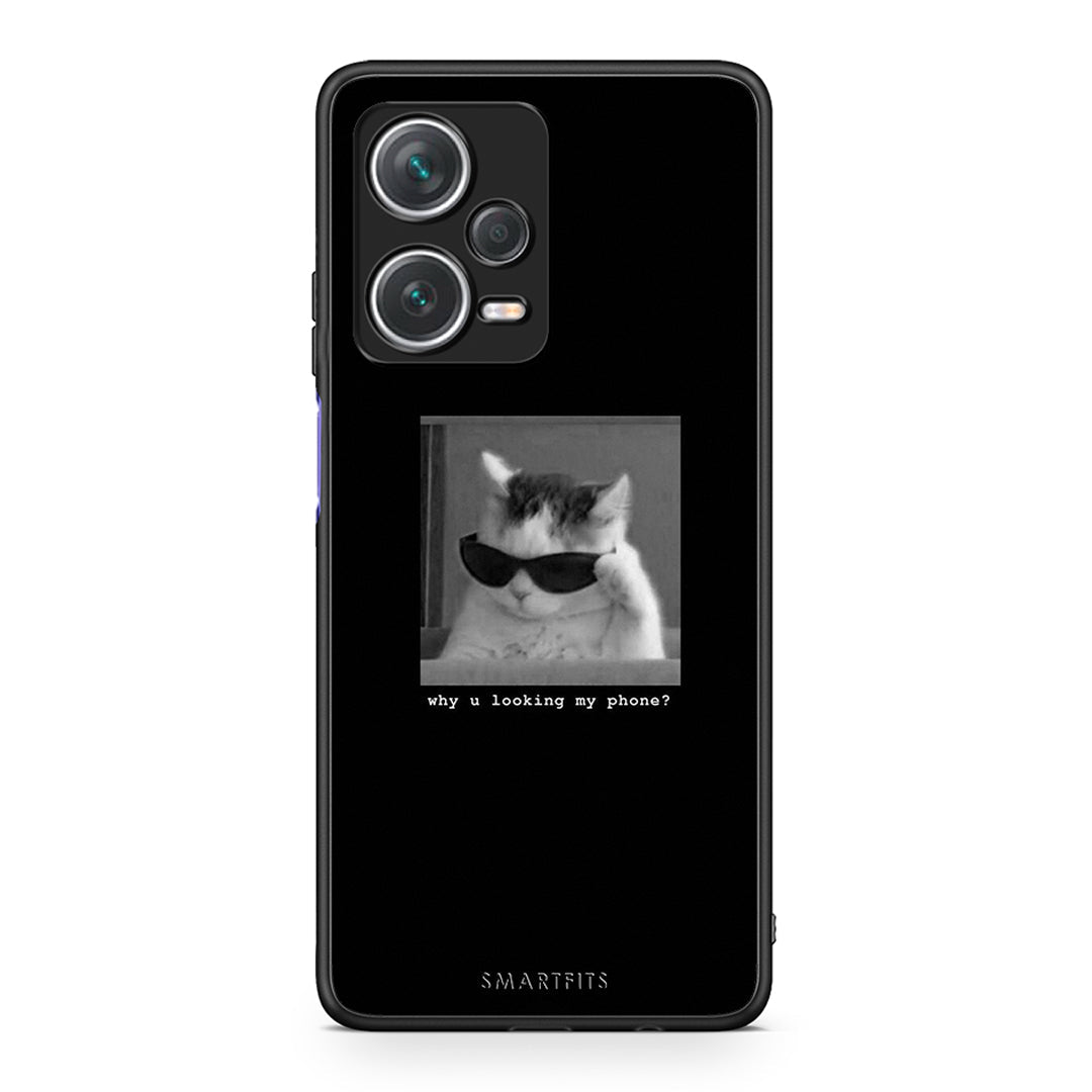 Xiaomi Redmi Note 12 Pro+ / 12 Pro Discovery Meme Cat θήκη από τη Smartfits με σχέδιο στο πίσω μέρος και μαύρο περίβλημα | Smartphone case with colorful back and black bezels by Smartfits