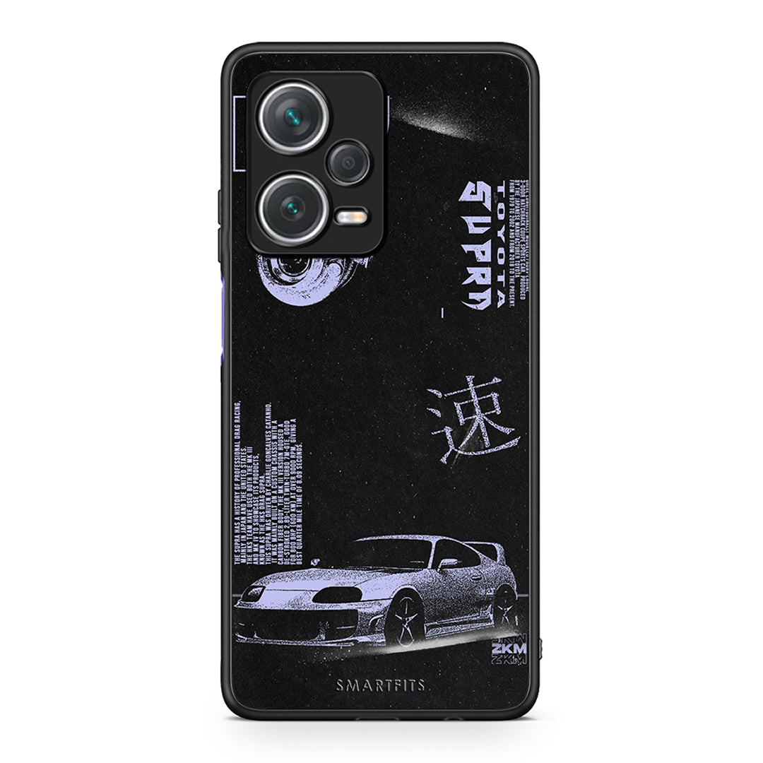 Xiaomi Redmi Note 12 Pro+ / 12 Pro Discovery Tokyo Drift Θήκη Αγίου Βαλεντίνου από τη Smartfits με σχέδιο στο πίσω μέρος και μαύρο περίβλημα | Smartphone case with colorful back and black bezels by Smartfits
