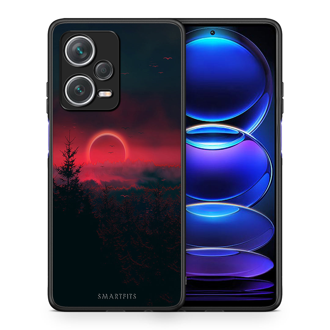 Θήκη Xiaomi Redmi Note 12 Pro+ / 12 Pro Discovery Sunset Tropic από τη Smartfits με σχέδιο στο πίσω μέρος και μαύρο περίβλημα | Xiaomi Redmi Note 12 Pro+ / 12 Pro Discovery Sunset Tropic case with colorful back and black bezels