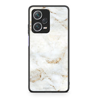 Thumbnail for Xiaomi Redmi Note 12 Pro+ / 12 Pro Discovery White Gold Marble θήκη από τη Smartfits με σχέδιο στο πίσω μέρος και μαύρο περίβλημα | Smartphone case with colorful back and black bezels by Smartfits