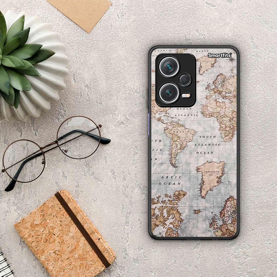 World Map - Xiaomi Redmi Note 12 Pro+ / 12 Pro Discovery Case