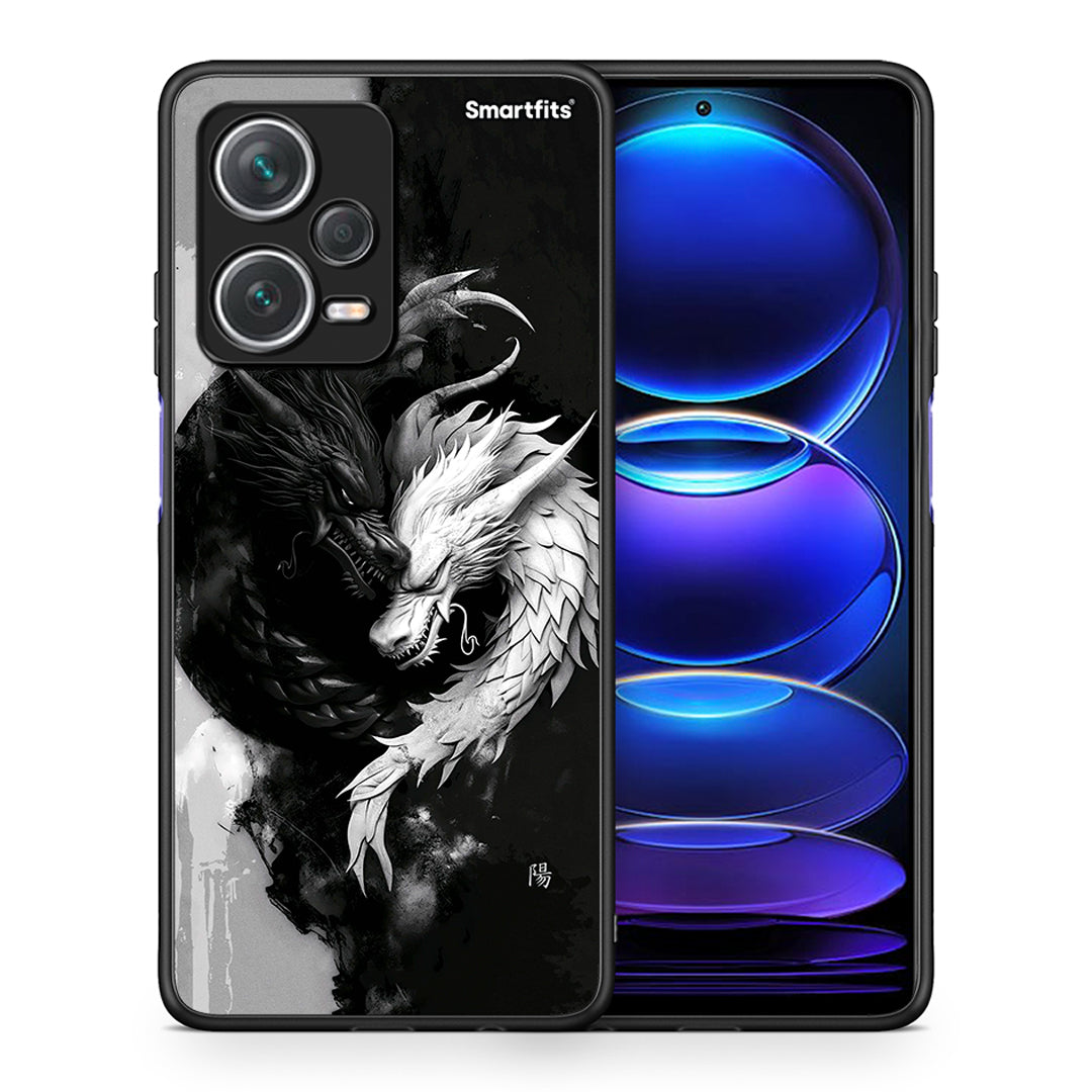 Θήκη Xiaomi Redmi Note 12 Pro+ / 12 Pro Discovery Yin Yang από τη Smartfits με σχέδιο στο πίσω μέρος και μαύρο περίβλημα | Xiaomi Redmi Note 12 Pro+ / 12 Pro Discovery Yin Yang case with colorful back and black bezels