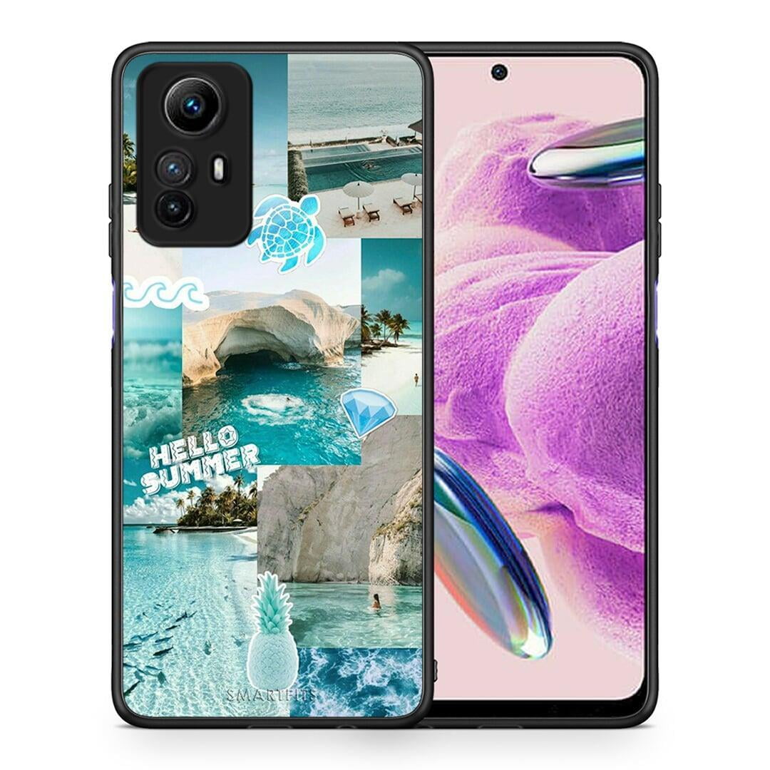 Θήκη Xiaomi Redmi Note 12S Aesthetic Summer από τη Smartfits με σχέδιο στο πίσω μέρος και μαύρο περίβλημα | Xiaomi Redmi Note 12S Aesthetic Summer Case with Colorful Back and Black Bezels