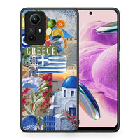 Thumbnail for Θήκη Xiaomi Redmi Note 12S All Greek από τη Smartfits με σχέδιο στο πίσω μέρος και μαύρο περίβλημα | Xiaomi Redmi Note 12S All Greek Case with Colorful Back and Black Bezels