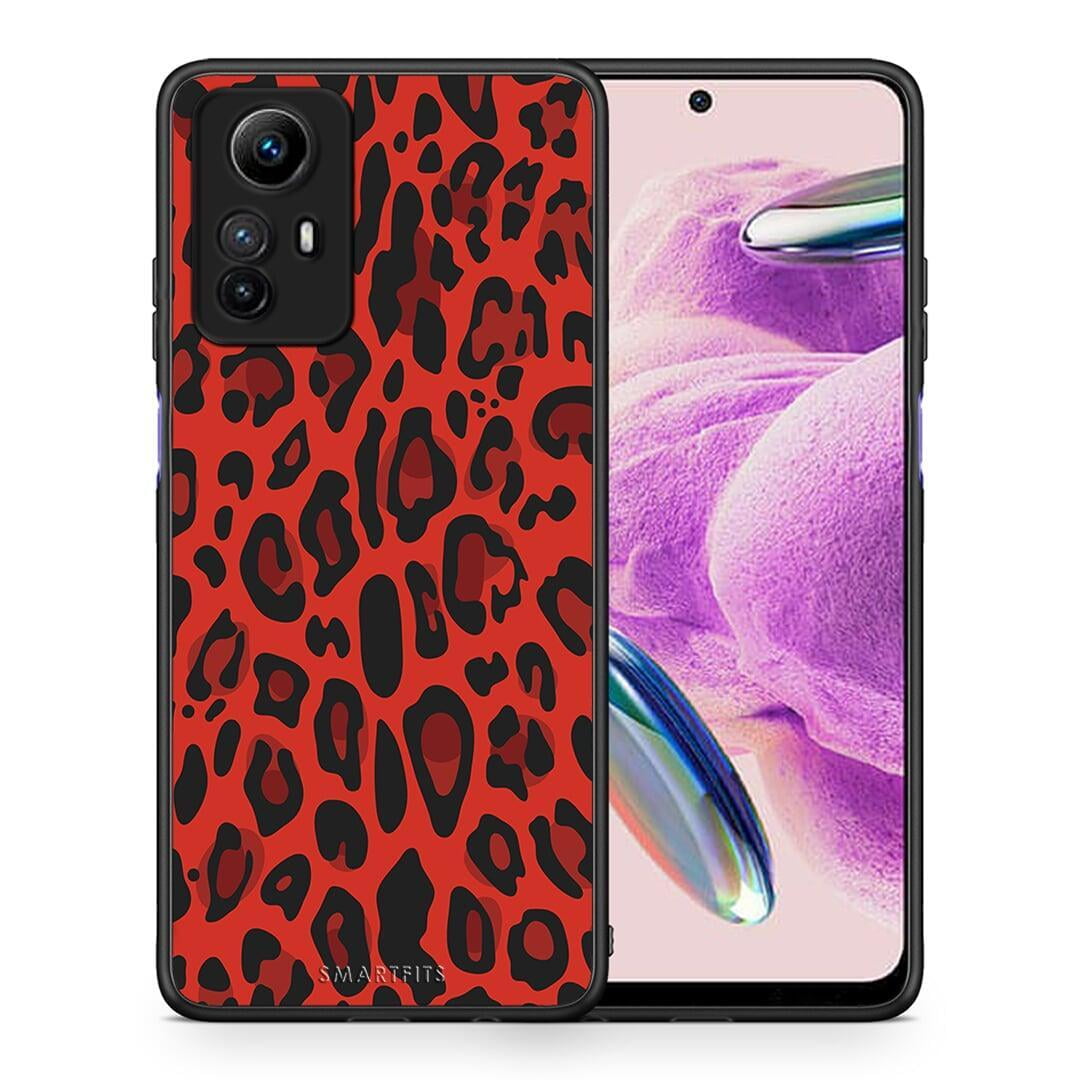 Θήκη Xiaomi Redmi Note 12S / Redmi K60 Pro Animal Red Leopard από τη Smartfits με σχέδιο στο πίσω μέρος και μαύρο περίβλημα | Xiaomi Redmi Note 12S / Redmi K60 Pro Animal Red Leopard Case with Colorful Back and Black Bezels