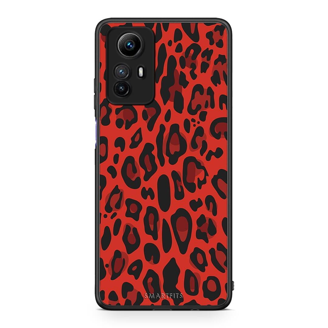 Θήκη Xiaomi Redmi Note 12S / Redmi K60 Pro Animal Red Leopard από τη Smartfits με σχέδιο στο πίσω μέρος και μαύρο περίβλημα | Xiaomi Redmi Note 12S / Redmi K60 Pro Animal Red Leopard Case with Colorful Back and Black Bezels