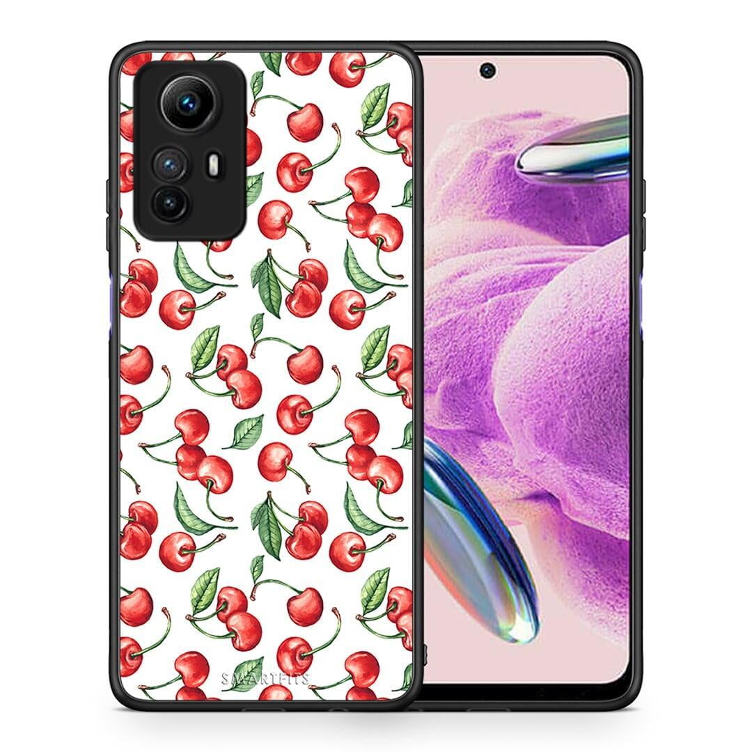 Θήκη Xiaomi Redmi Note 12S / Redmi K60 Pro Cherry Summer από τη Smartfits με σχέδιο στο πίσω μέρος και μαύρο περίβλημα | Xiaomi Redmi Note 12S / Redmi K60 Pro Cherry Summer Case with Colorful Back and Black Bezels