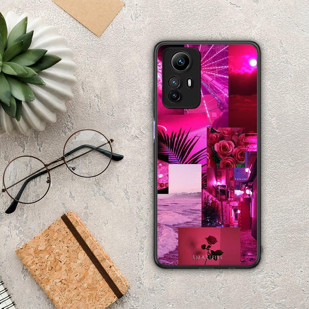 Θήκη Xiaomi Redmi Note 12S / Redmi K60 Pro Collage Red Roses από τη Smartfits με σχέδιο στο πίσω μέρος και μαύρο περίβλημα | Xiaomi Redmi Note 12S / Redmi K60 Pro Collage Red Roses Case with Colorful Back and Black Bezels