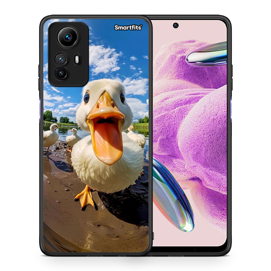 Θήκη Xiaomi Redmi Note 12S / Redmi K60 Pro Duck Face από τη Smartfits με σχέδιο στο πίσω μέρος και μαύρο περίβλημα | Xiaomi Redmi Note 12S / Redmi K60 Pro Duck Face Case with Colorful Back and Black Bezels