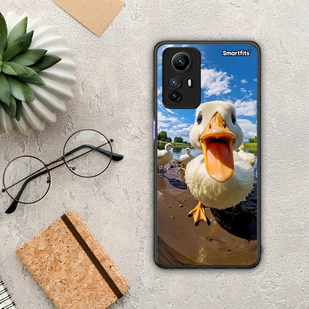 Θήκη Xiaomi Redmi Note 12S / Redmi K60 Pro Duck Face από τη Smartfits με σχέδιο στο πίσω μέρος και μαύρο περίβλημα | Xiaomi Redmi Note 12S / Redmi K60 Pro Duck Face Case with Colorful Back and Black Bezels