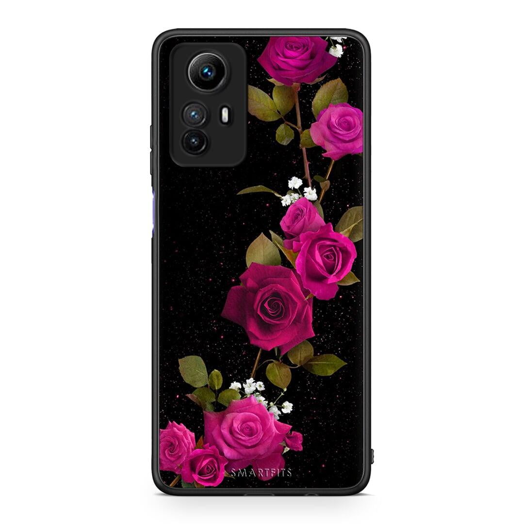 Θήκη Xiaomi Redmi Note 12S / Redmi K60 Pro Flower Red Roses από τη Smartfits με σχέδιο στο πίσω μέρος και μαύρο περίβλημα | Xiaomi Redmi Note 12S / Redmi K60 Pro Flower Red Roses Case with Colorful Back and Black Bezels
