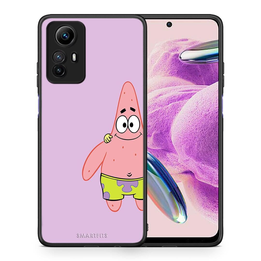 Θήκη Xiaomi Redmi Note 12S / Redmi K60 Pro Friends Patrick από τη Smartfits με σχέδιο στο πίσω μέρος και μαύρο περίβλημα | Xiaomi Redmi Note 12S / Redmi K60 Pro Friends Patrick Case with Colorful Back and Black Bezels