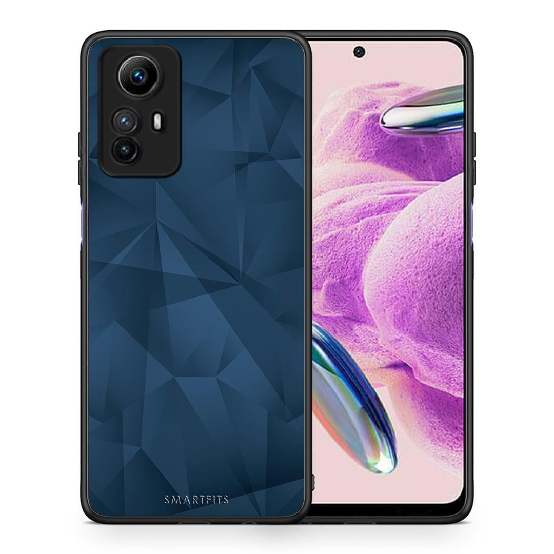 Θήκη Xiaomi Redmi Note 12S / Redmi K60 Pro Geometric Blue Abstract από τη Smartfits με σχέδιο στο πίσω μέρος και μαύρο περίβλημα | Xiaomi Redmi Note 12S / Redmi K60 Pro Geometric Blue Abstract Case with Colorful Back and Black Bezels