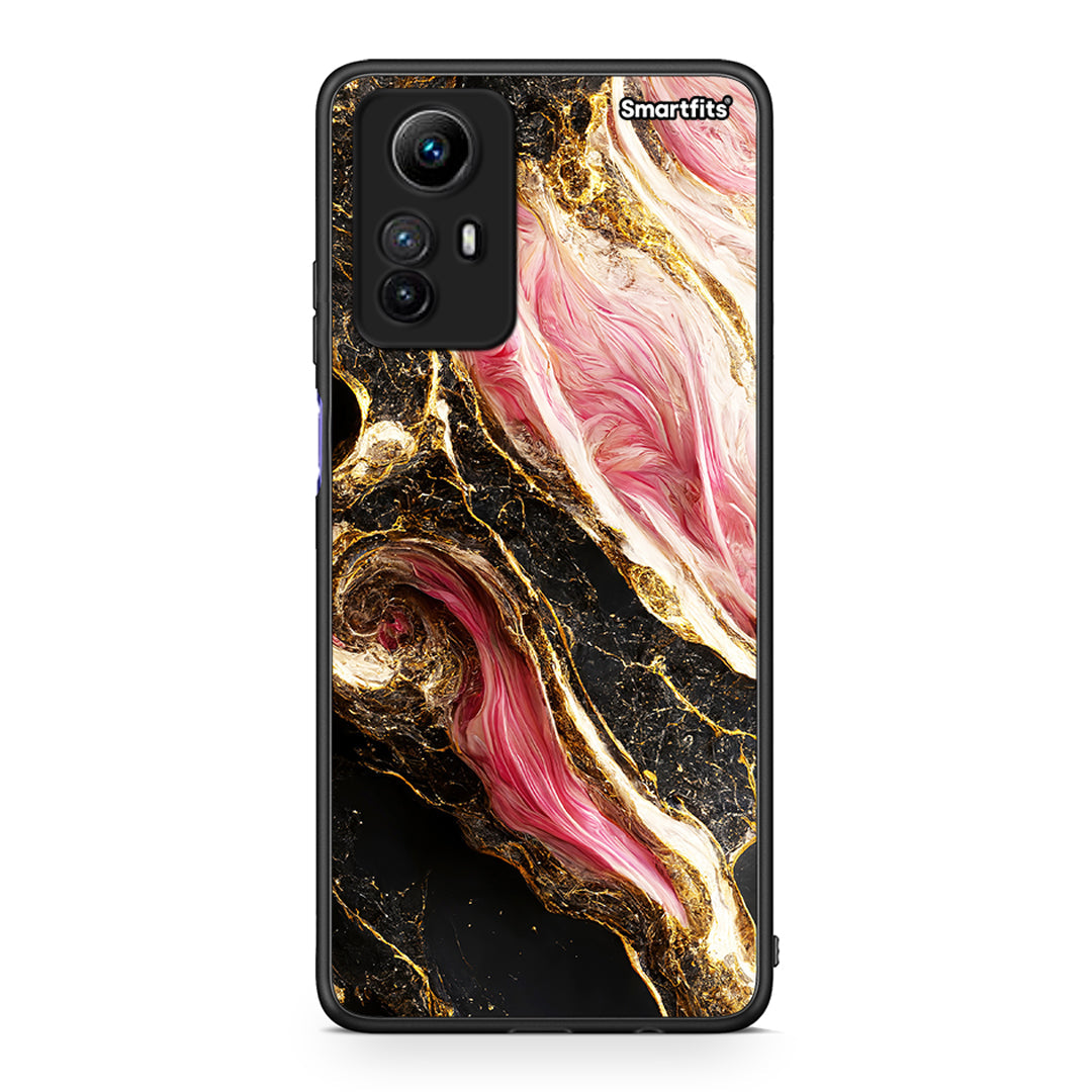 Θήκη Xiaomi Redmi Note 12S / Redmi K60 Pro Glamorous Pink Marble από τη Smartfits με σχέδιο στο πίσω μέρος και μαύρο περίβλημα | Xiaomi Redmi Note 12S / Redmi K60 Pro Glamorous Pink Marble Case with Colorful Back and Black Bezels