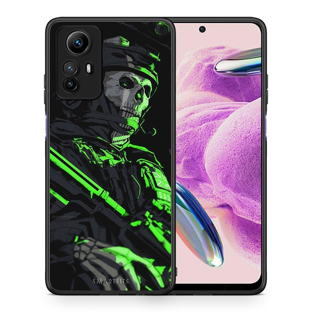 Θήκη Xiaomi Redmi Note 12S / Redmi K60 Pro Green Soldier από τη Smartfits με σχέδιο στο πίσω μέρος και μαύρο περίβλημα | Xiaomi Redmi Note 12S / Redmi K60 Pro Green Soldier Case with Colorful Back and Black Bezels