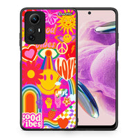 Thumbnail for Θήκη Xiaomi Redmi Note 12S / Redmi K60 Pro Hippie Love από τη Smartfits με σχέδιο στο πίσω μέρος και μαύρο περίβλημα | Xiaomi Redmi Note 12S / Redmi K60 Pro Hippie Love Case with Colorful Back and Black Bezels