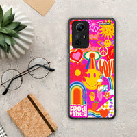 Thumbnail for Θήκη Xiaomi Redmi Note 12S / Redmi K60 Pro Hippie Love από τη Smartfits με σχέδιο στο πίσω μέρος και μαύρο περίβλημα | Xiaomi Redmi Note 12S / Redmi K60 Pro Hippie Love Case with Colorful Back and Black Bezels