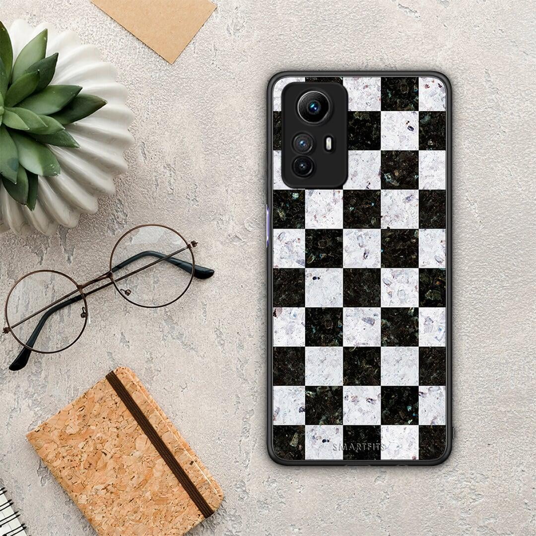 Θήκη Xiaomi Redmi Note 12S / Redmi K60 Pro Marble Square Geometric από τη Smartfits με σχέδιο στο πίσω μέρος και μαύρο περίβλημα | Xiaomi Redmi Note 12S / Redmi K60 Pro Marble Square Geometric Case with Colorful Back and Black Bezels