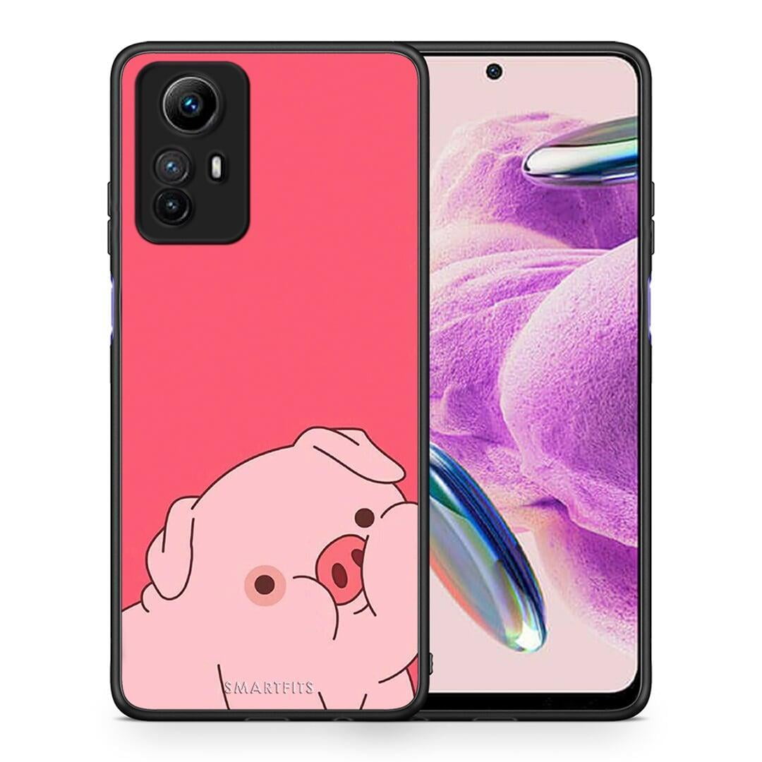 Θήκη Xiaomi Redmi Note 12S / Redmi K60 Pro Pig Love 1 από τη Smartfits με σχέδιο στο πίσω μέρος και μαύρο περίβλημα | Xiaomi Redmi Note 12S / Redmi K60 Pro Pig Love 1 Case with Colorful Back and Black Bezels