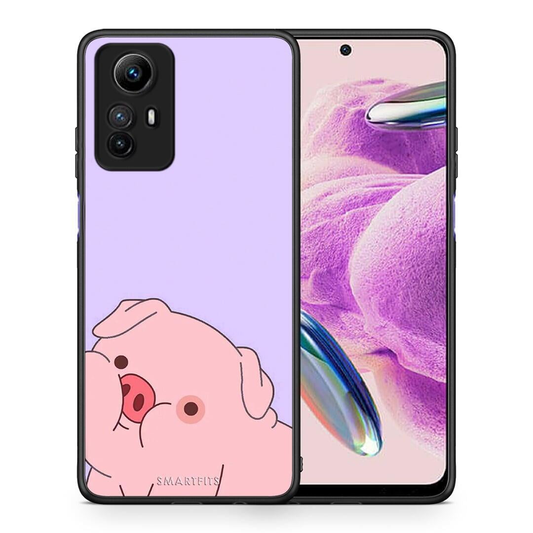 Θήκη Xiaomi Redmi Note 12S / Redmi K60 Pro Pig Love 2 από τη Smartfits με σχέδιο στο πίσω μέρος και μαύρο περίβλημα | Xiaomi Redmi Note 12S / Redmi K60 Pro Pig Love 2 Case with Colorful Back and Black Bezels