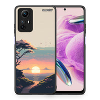 Thumbnail for Θήκη Xiaomi Redmi Note 12S Pixel Sunset από τη Smartfits με σχέδιο στο πίσω μέρος και μαύρο περίβλημα | Xiaomi Redmi Note 12S Pixel Sunset Case with Colorful Back and Black Bezels