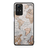 Thumbnail for Θήκη Xiaomi Redmi Note 12S World Map από τη Smartfits με σχέδιο στο πίσω μέρος και μαύρο περίβλημα | Xiaomi Redmi Note 12S World Map Case with Colorful Back and Black Bezels