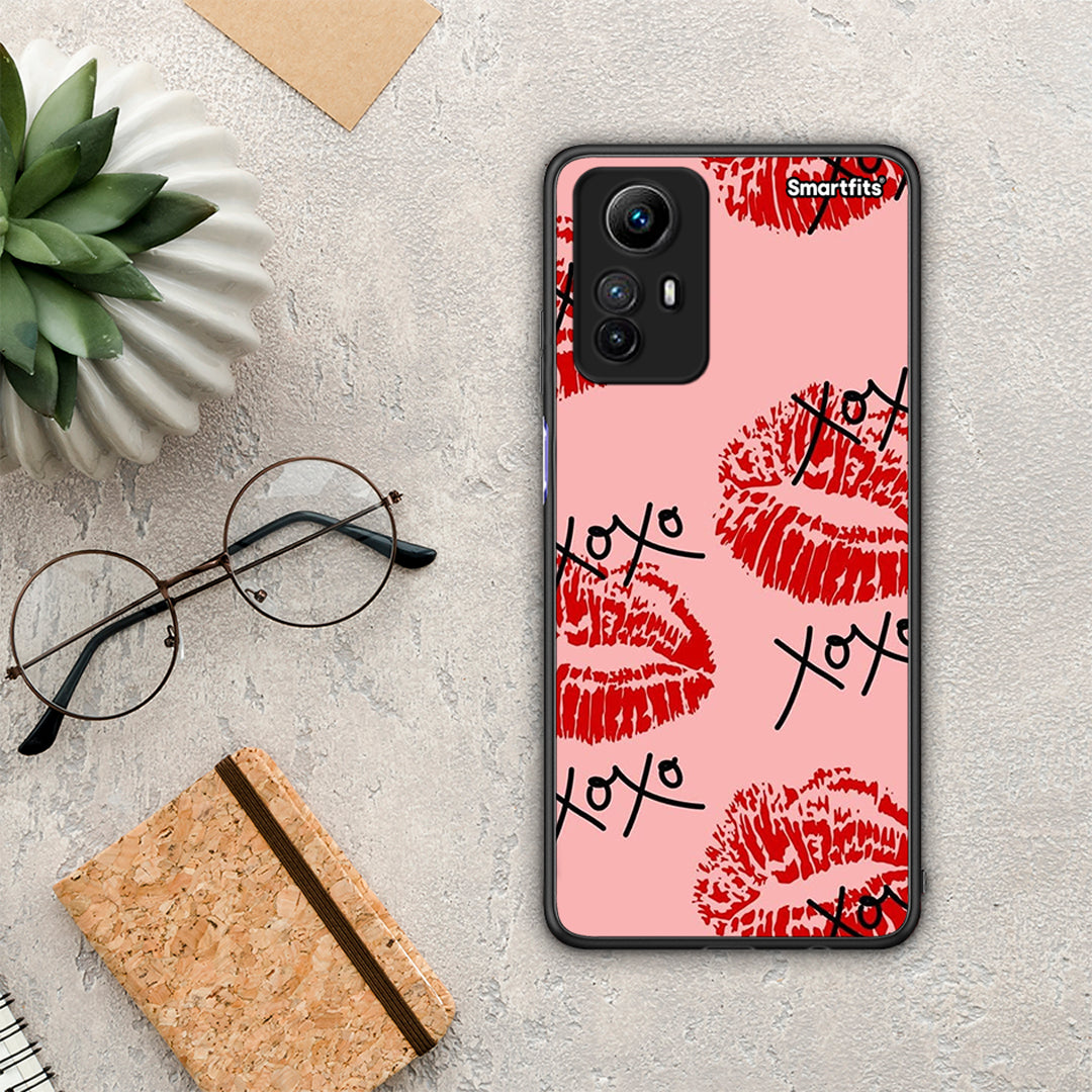 Θήκη Xiaomi Redmi Note 12S / Redmi K60 Pro XOXO Lips από τη Smartfits με σχέδιο στο πίσω μέρος και μαύρο περίβλημα | Xiaomi Redmi Note 12S / Redmi K60 Pro XOXO Lips Case with Colorful Back and Black Bezels