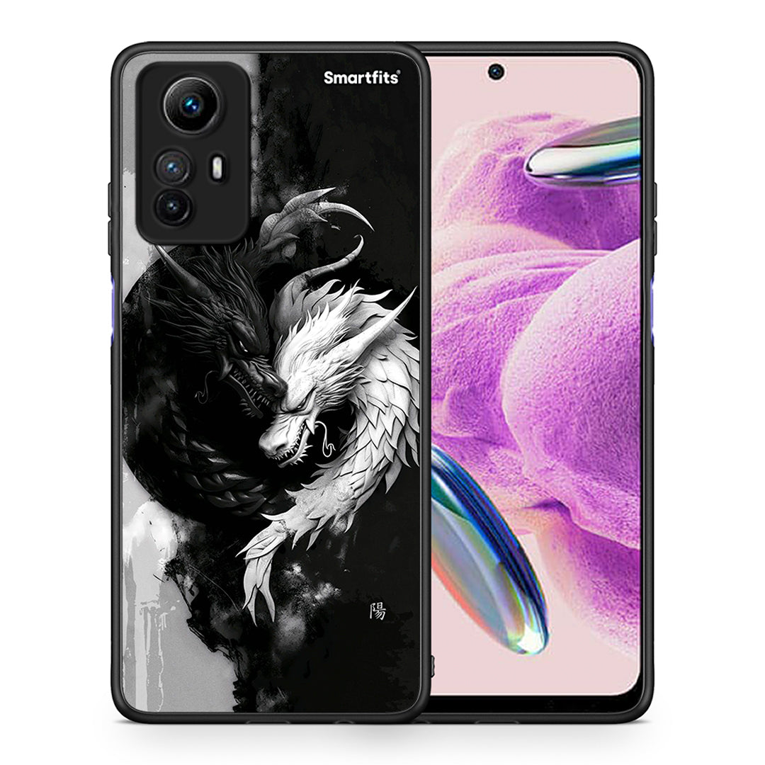 Θήκη Xiaomi Redmi Note 12S Yin Yang από τη Smartfits με σχέδιο στο πίσω μέρος και μαύρο περίβλημα | Xiaomi Redmi Note 12S Yin Yang Case with Colorful Back and Black Bezels