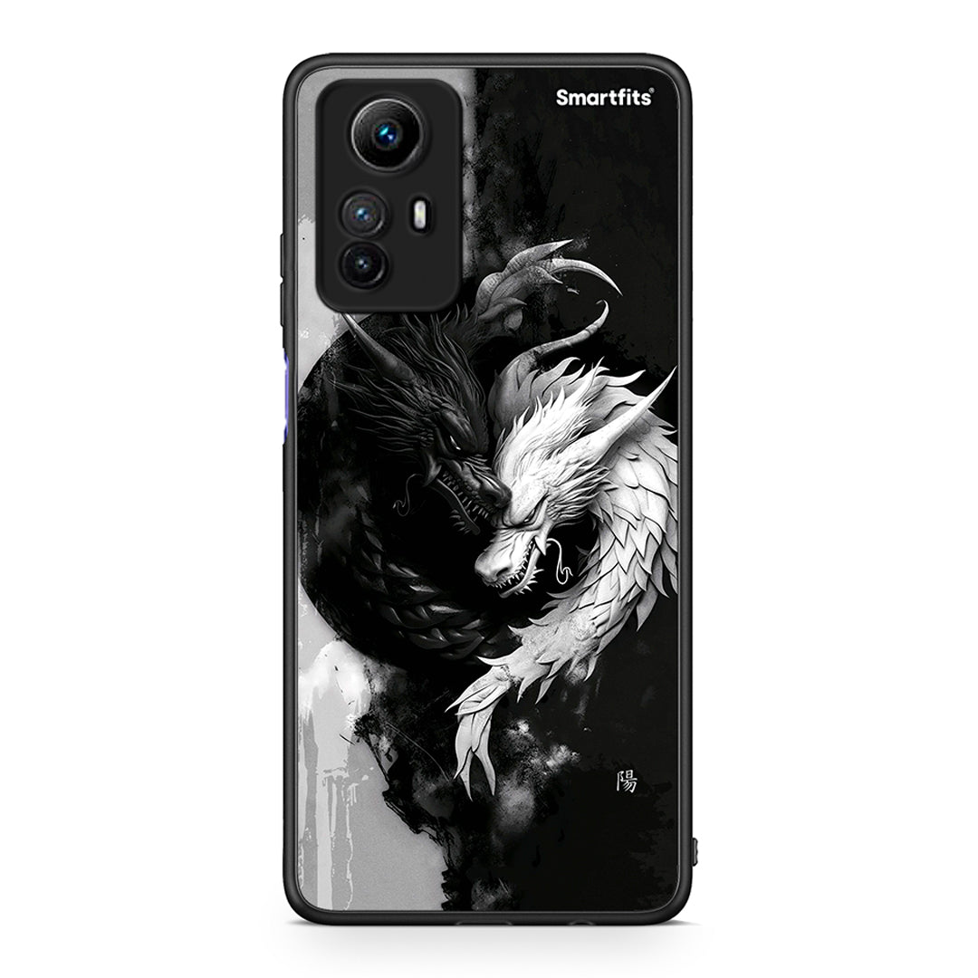 Θήκη Xiaomi Redmi Note 12S Yin Yang από τη Smartfits με σχέδιο στο πίσω μέρος και μαύρο περίβλημα | Xiaomi Redmi Note 12S Yin Yang Case with Colorful Back and Black Bezels