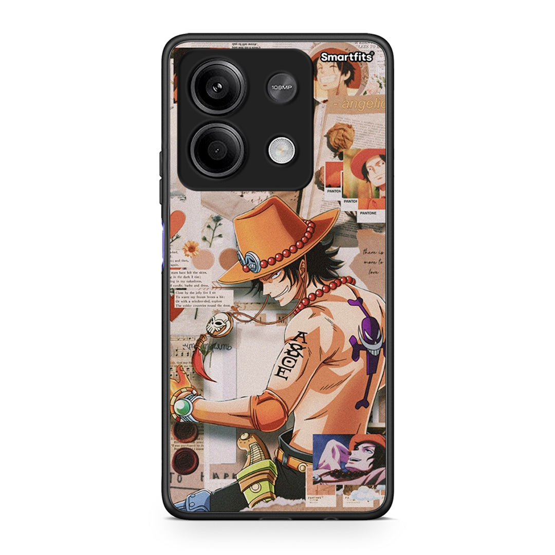 Xiaomi Redmi Note 13 5G Anime Collage θήκη από τη Smartfits με σχέδιο στο πίσω μέρος και μαύρο περίβλημα | Smartphone case with colorful back and black bezels by Smartfits