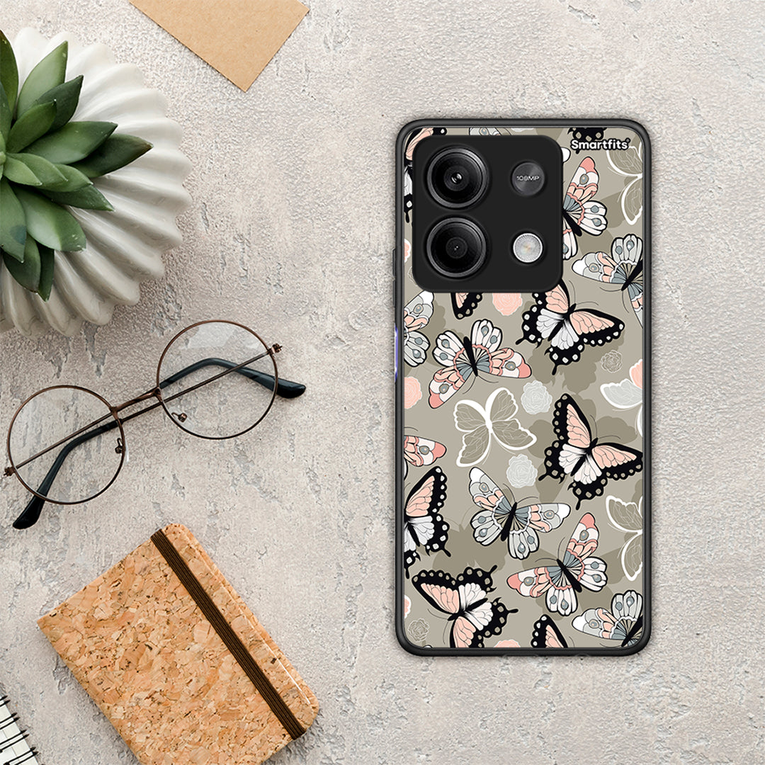 186 Boho Butterflies - Xiaomi Redmi Note 13 5G θήκη