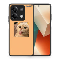 Thumbnail for Θήκη Xiaomi Redmi Note 13 5G Cat Tongue από τη Smartfits με σχέδιο στο πίσω μέρος και μαύρο περίβλημα | Xiaomi Redmi Note 13 5G Cat Tongue case with colorful back and black bezels