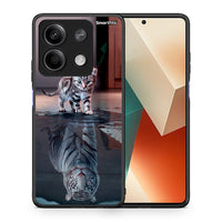 Thumbnail for Θήκη Xiaomi Redmi Note 13 5G Tiger Cute από τη Smartfits με σχέδιο στο πίσω μέρος και μαύρο περίβλημα | Xiaomi Redmi Note 13 5G Tiger Cute case with colorful back and black bezels