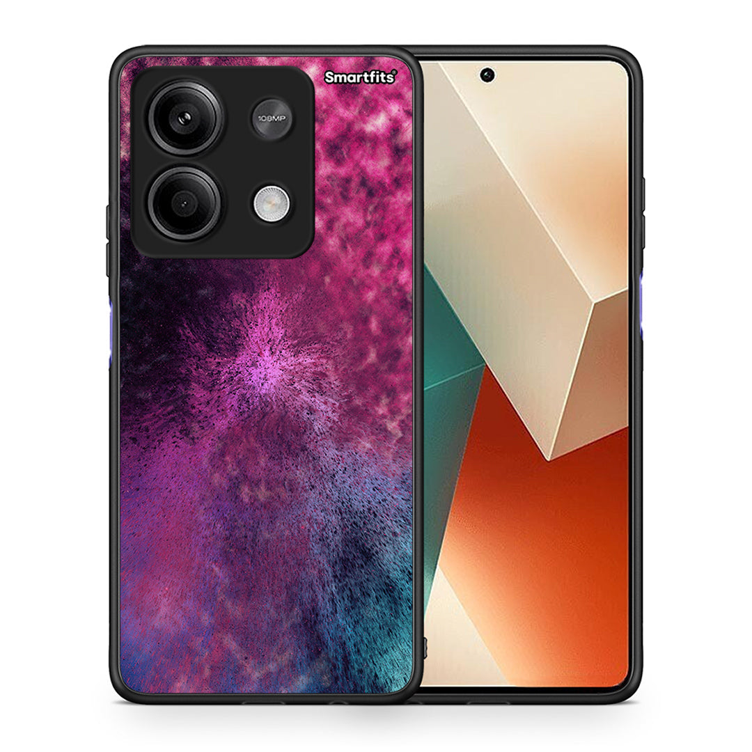 Θήκη Xiaomi Redmi Note 13 5G Aurora Galaxy από τη Smartfits με σχέδιο στο πίσω μέρος και μαύρο περίβλημα | Xiaomi Redmi Note 13 5G Aurora Galaxy case with colorful back and black bezels