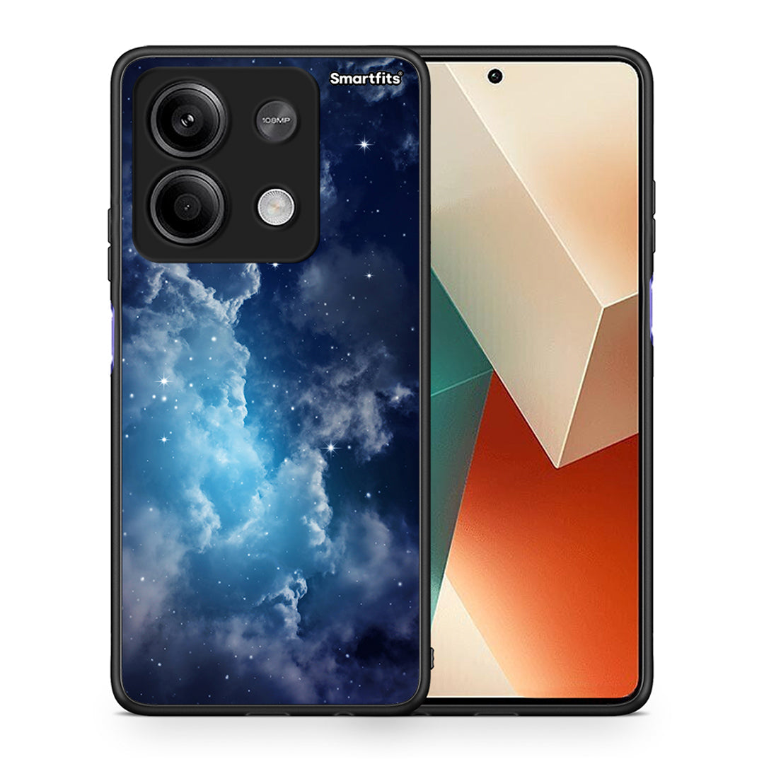 Θήκη Xiaomi Redmi Note 13 5G Blue Sky Galaxy από τη Smartfits με σχέδιο στο πίσω μέρος και μαύρο περίβλημα | Xiaomi Redmi Note 13 5G Blue Sky Galaxy case with colorful back and black bezels