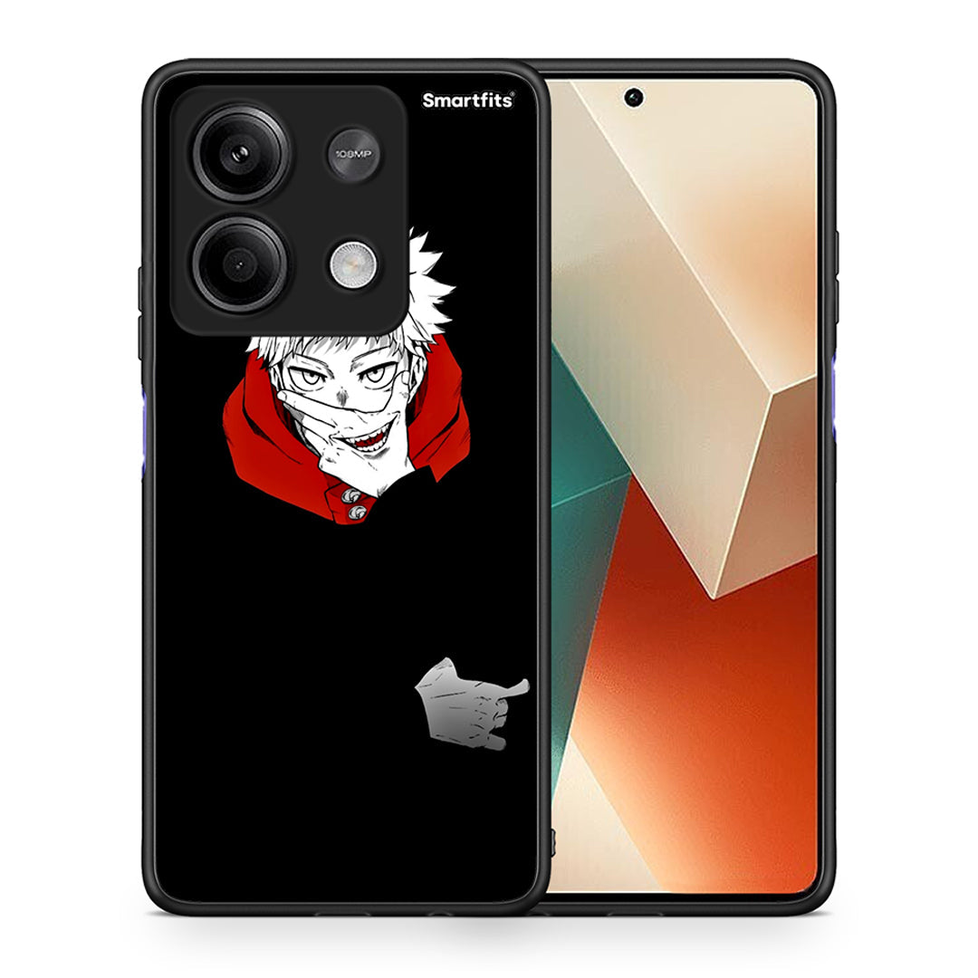 Θήκη Xiaomi Redmi Note 13 5G Itadori Anime από τη Smartfits με σχέδιο στο πίσω μέρος και μαύρο περίβλημα | Xiaomi Redmi Note 13 5G Itadori Anime case with colorful back and black bezels