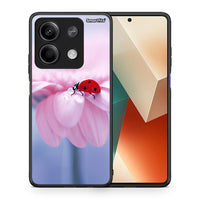 Thumbnail for Θήκη Xiaomi Redmi Note 13 5G Ladybug Flower από τη Smartfits με σχέδιο στο πίσω μέρος και μαύρο περίβλημα | Xiaomi Redmi Note 13 5G Ladybug Flower case with colorful back and black bezels