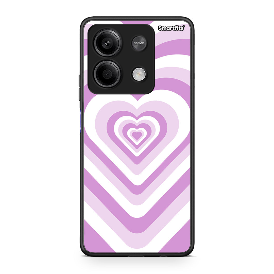 Xiaomi Redmi Note 13 5G Lilac Hearts θήκη από τη Smartfits με σχέδιο στο πίσω μέρος και μαύρο περίβλημα | Smartphone case with colorful back and black bezels by Smartfits